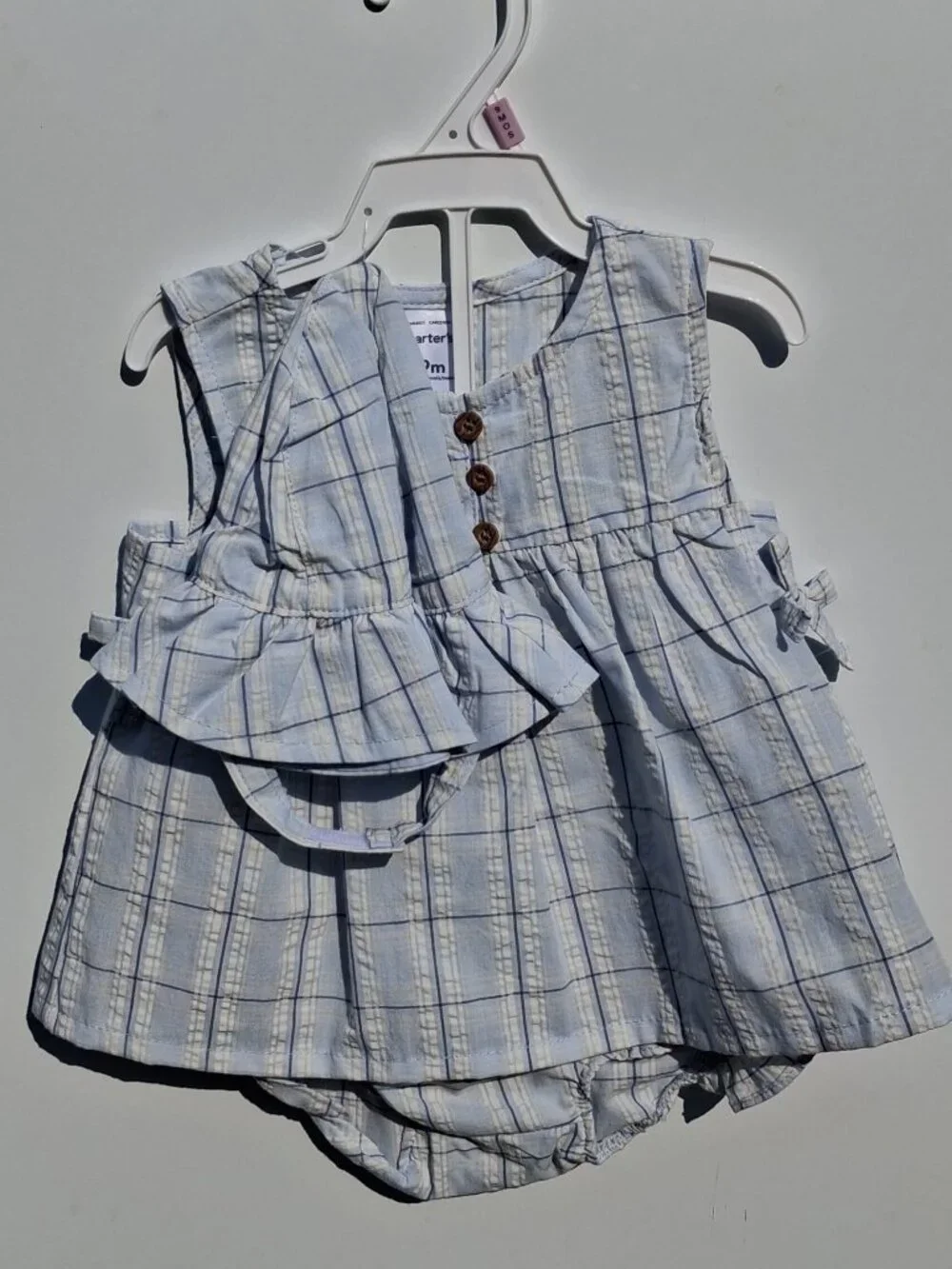 Baby Girl Carter's 3-pc. Gingham Hat, Top & Shorts Set